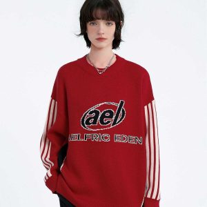 retro speedway sweater   chic racing aesthetic 8976