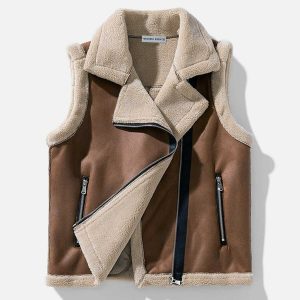 retro suede vest urban fashion essential 5100