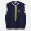 retro tie sweater vest urban fashion trend 3666