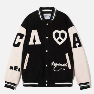 retro varsity jacket   edgy & vibrant streetwear 6236