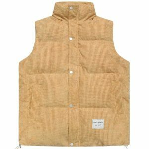 retro waffle vest urban streetwear essential 1117