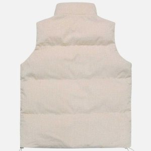 retro waffle vest urban streetwear essential 6153