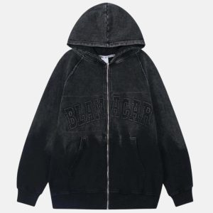 retro washed gradient hoodie dynamic urban appeal 3879