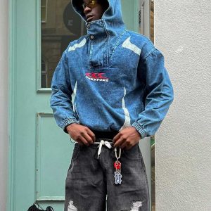 retro washed hoodie racing vibes urban chic 4216