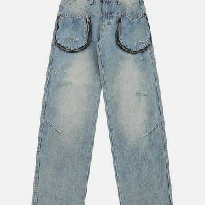 revolutionary 3d zip up pocket jeans 4001