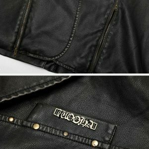 revolutionary deconstructive design leather jacket 7665