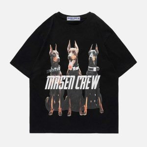 revolutionary doberman pinscher print tee urban statement 4805