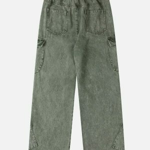 revolutionary drawstring cargo jeans urban streetwear 6977