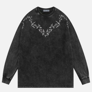 revolutionary embroidered pigeon sweatshirt urban streetwear 3916