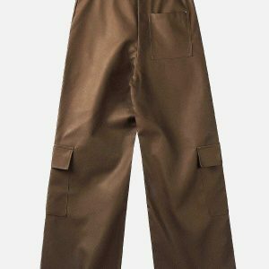 revolutionary faux leather cargo pants 5637