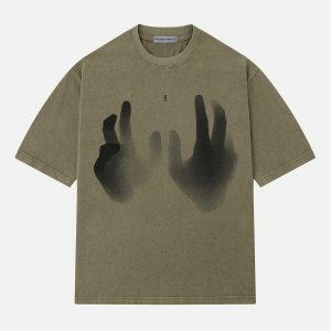 revolutionary hand print washed tee urban streetwear 4433