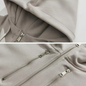 revolutionary patchwork zip up hoodie 4713