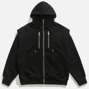 revolutionary patchwork zip up hoodie 5959