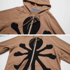 shadow design applique hoodie urban streetwear 2006