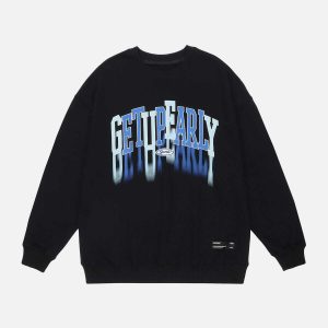 shadow letters sweatshirt dynamic print & urban style 7263