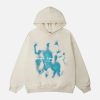 shadow print hoodie abstract design youthful edge 5134