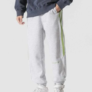 side stripe pants youthful & sleek streetwear essential 4081