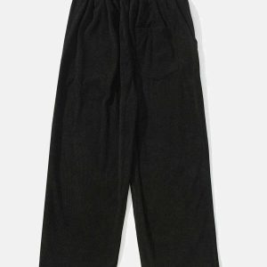 sleek labeled drawstring pants urban & youthful design 7938