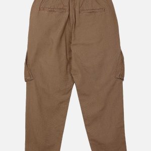 sleek large pocket pants solid & versatile streetwear 3508