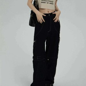 sleek zip off detachable pants versatile streetwear look 6166