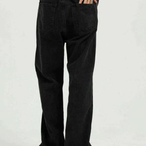 sleek zippered jeans straightleg for a youthful look 6974