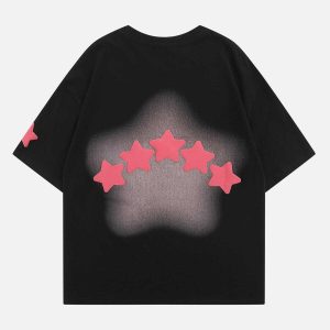 star dipdye embroidered tee youthful & vibrant design 3346