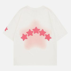 star dipdye embroidered tee youthful & vibrant design 5636