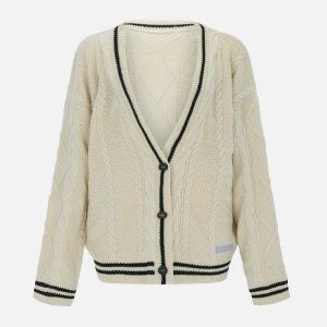 star embroidered cardigan youthful & chic streetwear staple 6032