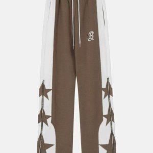 star embroidered pants youthful & dynamic streetwear 1273