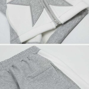 star embroidered pants youthful & dynamic streetwear 3199