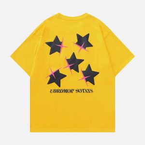 star print tee youthful & vibrant streetwear essential 4284