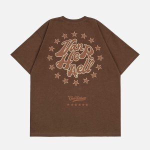 star print tee youthful & vibrant urban style 4860