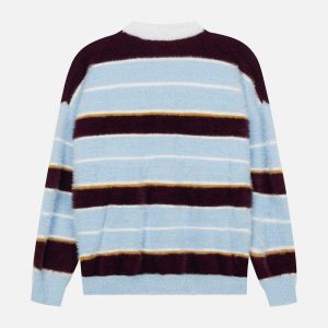 striped knit sweater youthful striped sweater dynamic knit design 1646