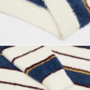 striped knit sweater youthful striped sweater dynamic knit design 2325