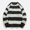 striped knit sweater youthful striped sweater dynamic knit design 3867