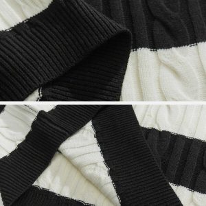 striped knit sweater youthful striped sweater dynamic knit design 8394