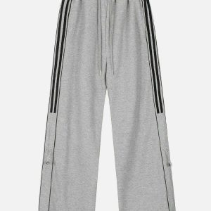 trendy drawstring stripe sweatpants   urban chic comfort 8141