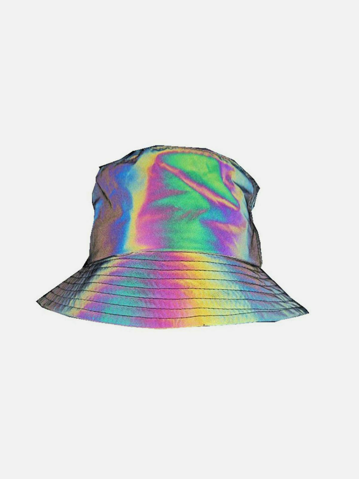 trendy laser reflective fisherman hat   urban chic style 7556