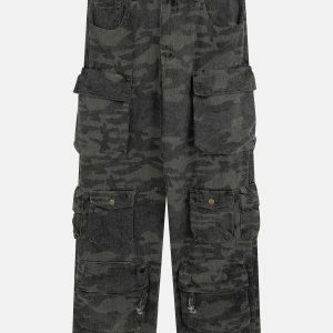 trendy multi pocket camo cargo pants urban appeal 2626