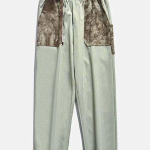 trendy tie dye spliced pants youthful streetwear appeal 2116