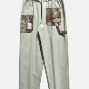 trendy tie dye spliced pants youthful streetwear appeal 4797