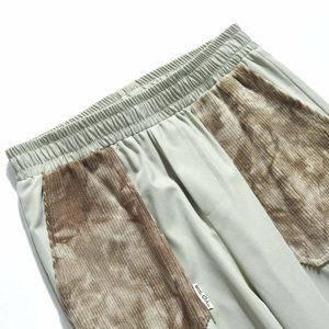 trendy tie dye spliced pants youthful streetwear appeal 8194