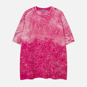 trendy tie dye tee youthful washed look 5449