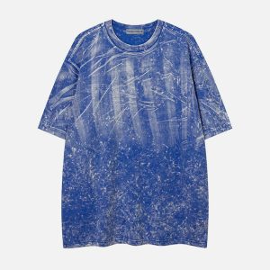 trendy tie dye tee youthful washed look 5694