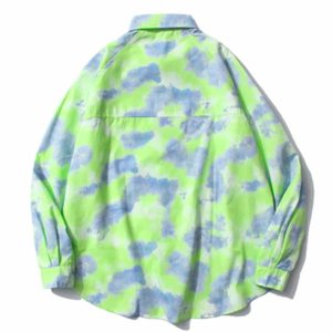 trendy tiedye longsleeve shirt youthful streetwear appeal 2603