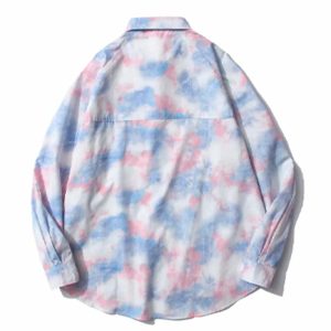 trendy tiedye longsleeve shirt youthful streetwear appeal 3366