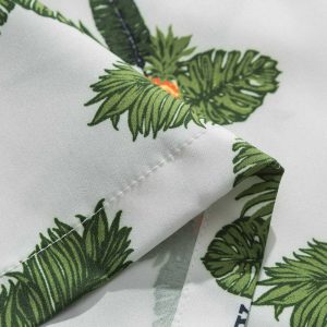 tropical pineapple leaves shirt youthful short sleeve design 7073