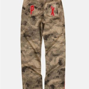 urban camo zip pants adjustable & sleek design 8965