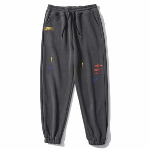 urban ink graffiti track pants dynamic streetwear appeal 4263