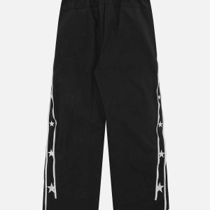 urban zip embellished baggy pants sleek & trendy fit 8802